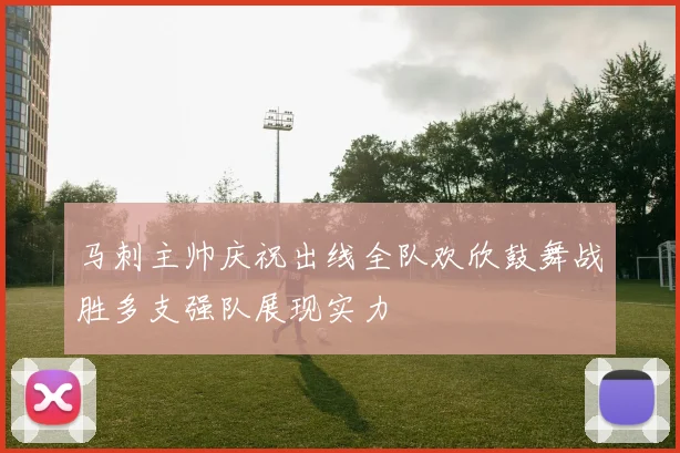 马刺主帅庆祝出线全队欢欣鼓舞战胜多支强队展现实力